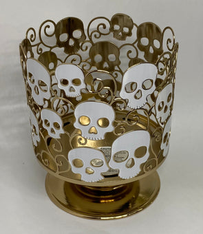 Bath and Body Works 2021 Halloween Skulls 3 Wick Candle Holder New