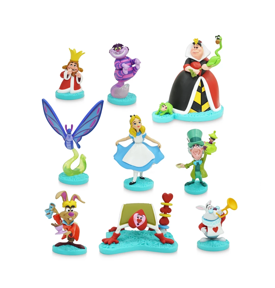 Disney 70th Alice in Wonderland Deluxe Figurine Play Set New with Box