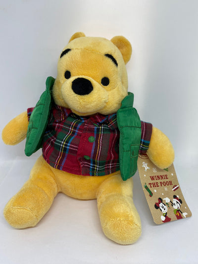 Disney Store Winnie the Pooh Holiday Plush with Authentic Patch New with Tags