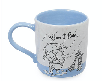 Disney Winnie and Friends When It Rain Look for Rainbows Ceramic Coffee Mug New