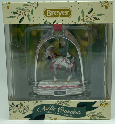 Breyer Horses 2021 Artic Grandeur Holiday Horse Stirrup Christmas Ornament New