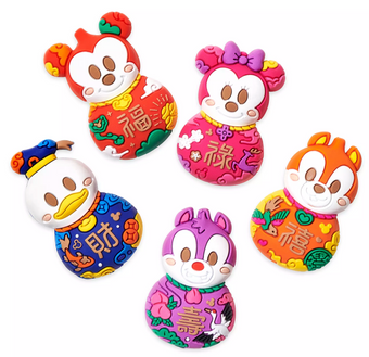 Disney Disneyland Mickey Friends Lunar New Year 2021 Magnet Set New Sealed