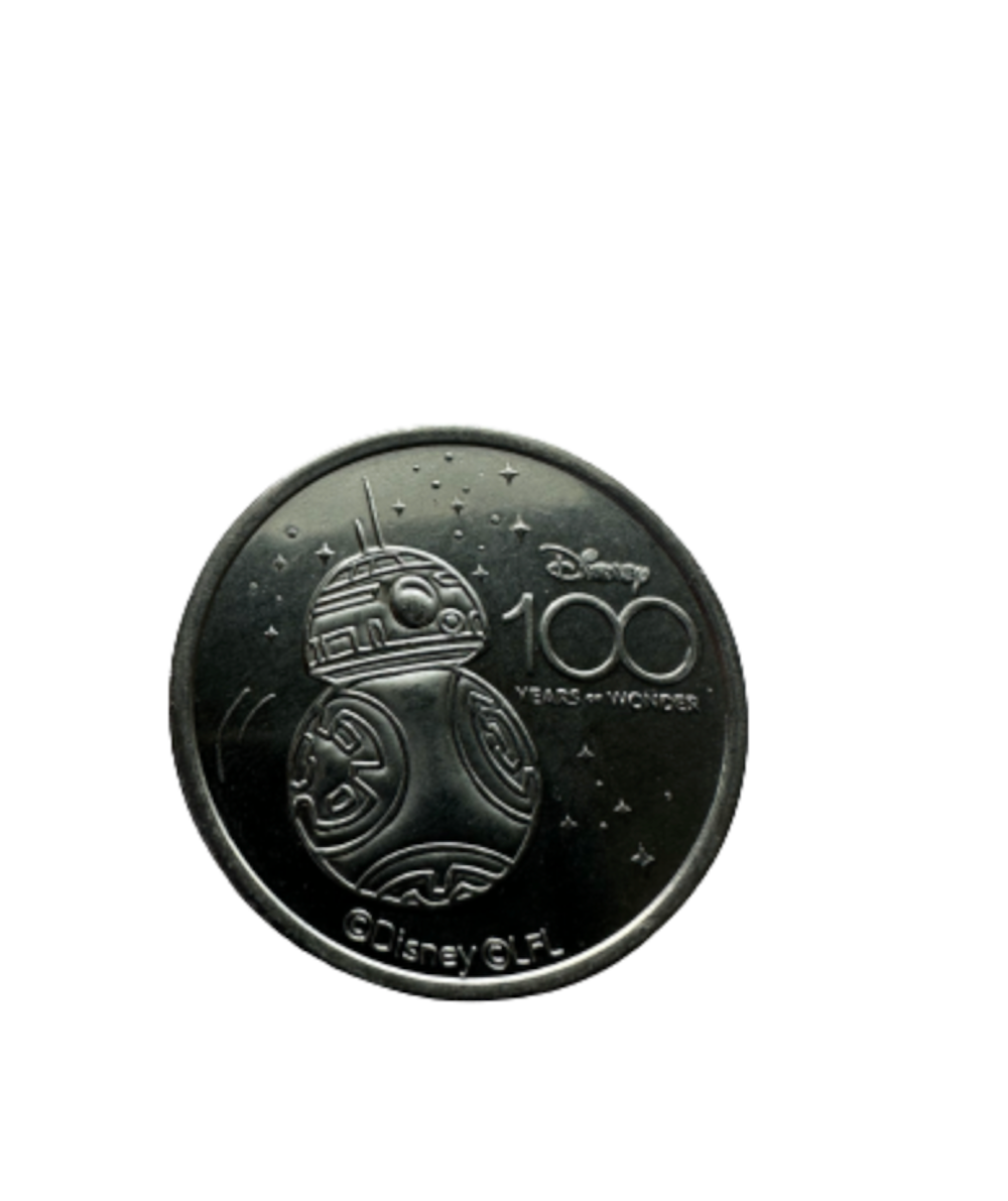 Disney 100 Years of Wonder Celebration Star Wars BB-8 Coin Medallion New