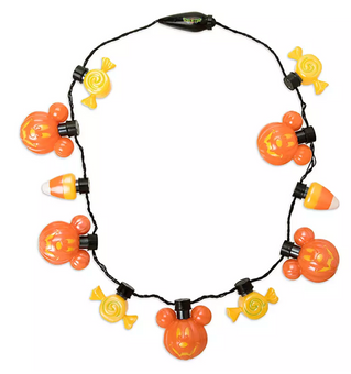 Disney Parks Mickey Mouse Halloween Glow Necklace New with Tags