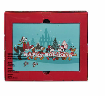 Disney Vintage Mickey and Friends Christmas Holiday Greeting Card Set New