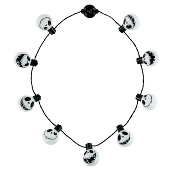 Disney Parks Halloween Jack Skellington Glow Light Up Necklace New with Tags