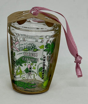 Starbucks 2020 Florida Been There Glass Tumbler Holiday Christmas Ornament New