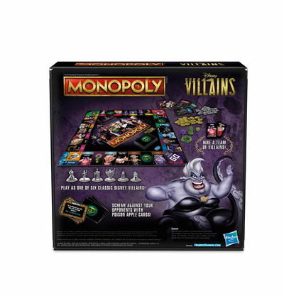 Disney Villains Evil Queen Ursula Scar Monopoly Game by Hasbro New with Box