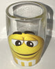 M&M's World Yellow Big Face Clear Shot Glass New