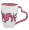 Disney Parks Love Mickey & Minnie Pink Ceramic Coffee Mug New