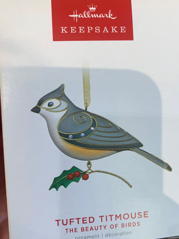 Hallmark 2022 Beauty of Birds Tufted Titmouse Christmas Ornament New With Box