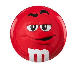 M&M's World 2020 Red Character Big Face Dinner Plate New