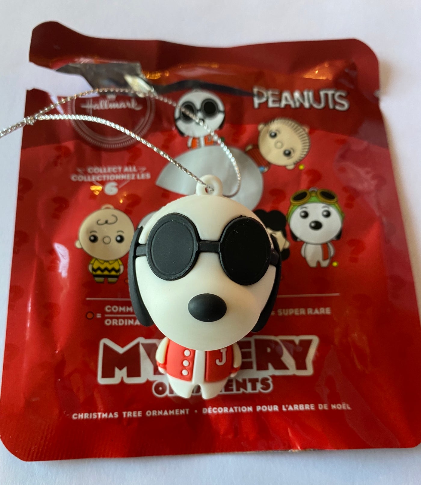 Hallmark Peanuts Gang Rare Snoopy Joe Cool Mystery Christmas Ornament New