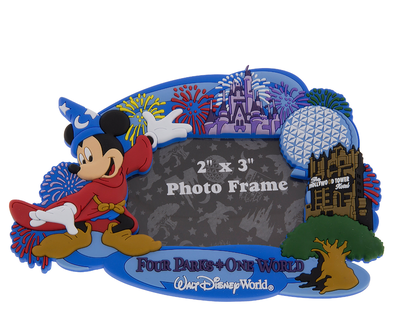 Disney Parks Four Parks One World Frame Photo 2"x3"Magnet New