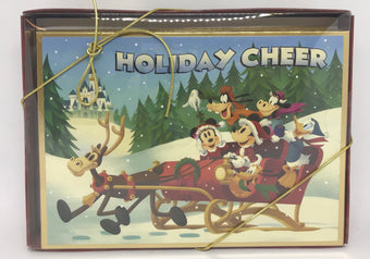 Disney Parks Holiday Cheer Set of 16 Greeting Cards Mickey Friends New with Box