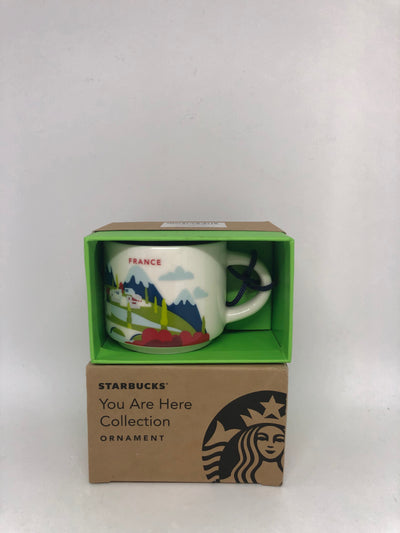 Starbucks Coffee You Are Here France Ceramic Mug Ornament New with Box