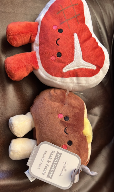 Better Together Steak and Potato Magnetic Plush New With Tag