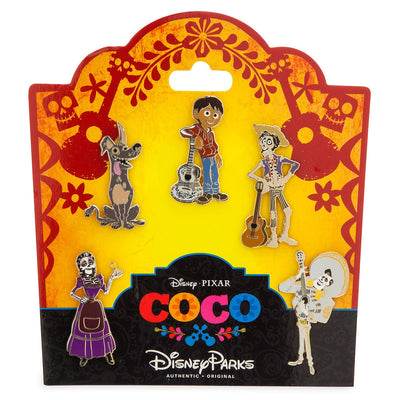 Disney Parks Coco Pin Trading Booster Set of 5 New with Card