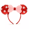 Disney Parks WDW Valentine Pink Red Sequin Minnie Ears Headband Adult New Tag