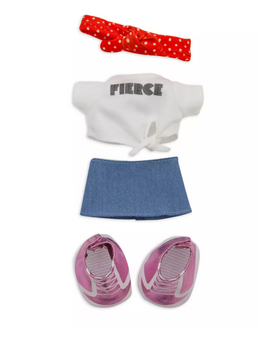 Disney NuiMOs Outfit Fierce T-Shirt with Denim Skirt Sneakers Headband New
