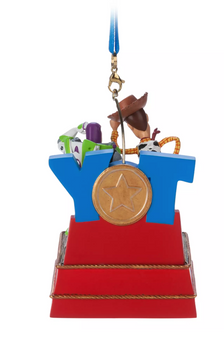 Disney Sketchbook Woody Buzz Toy Story Singing Christmas Ornament New With Tag