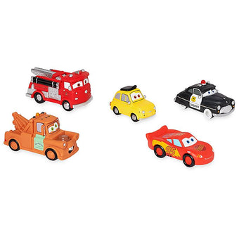 Disney Store Cars Bath Set Lightning McQueen Luigi Sheriff Mater Red New
