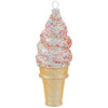 Robert Stanley Ice Cream Cone With Sprinkles Glass Christmas Ornament New w Tag