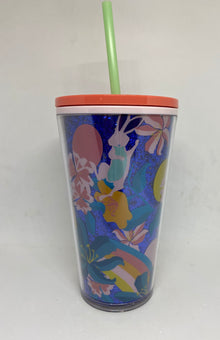 Starbucks Easter Spring 2021 Bunny Glitter Tumbler 16oz with Straw New