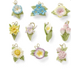 Lenox Celebrate Flowers Christmas Porcelain Ornament Set of 10 pcs New with Box