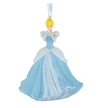 Disney Parks Cinderella with Slipper 3D Glitter Christmas Ornament New with Tags