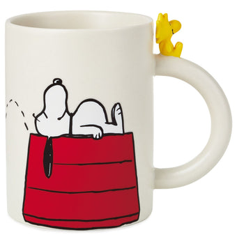 Hallmark Peanuts Dimensional Snoopy and Woodstock Mug New