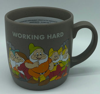 Disney Parks Seven Dwarfs Hardly Working Hard 15oz Ceramic Coffee Mug New