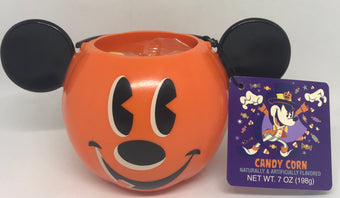 Disney Parks Happy Halloween Mickey Candy Corn with Pumpkin Bowl New with Tag