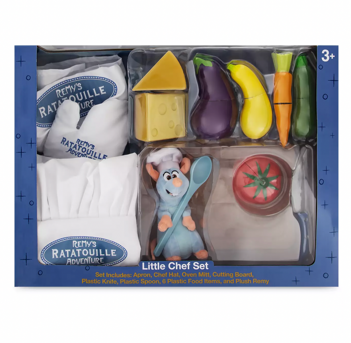 Disney Parks Remy's Ratatouille Adventure Little Chef Set with Apron Plush New