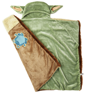 Hallmark Star Wars The Mandalorian The Child Grogu Hooded Blanket New with Tag