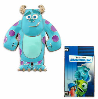Disney Monster Inc. VHS Pin Set Limited Release Sulley Mike New