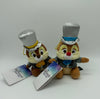 Disney D23 Expo 2018 Japan Chip 'n Dale Tuxedo Charm Plush Set New with Tag