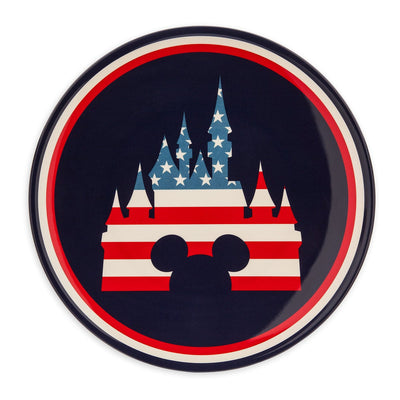 Disney Parks Mickey Mouse and Fantasyland Castle Americana Dinner Plate New