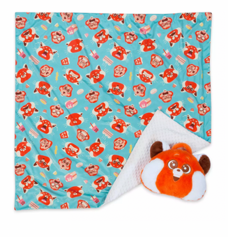 Disney Pixar 2022 Turning Red Movie Red Panda Baby Blanket and Plush Bag New Tag