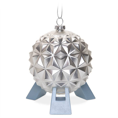 Disney Parks Spaceship Earth Glass Ornament Epcot New with Tags