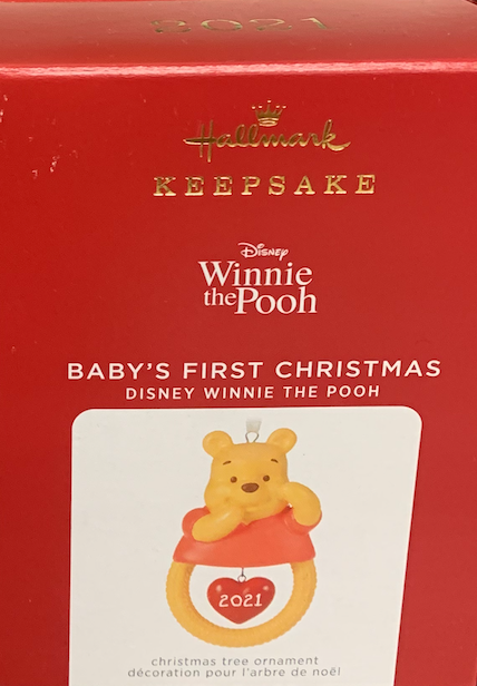 Hallmark 2021 Disney Winnie the Pooh Baby First Christmas Ornament New with Box