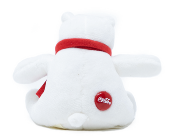 Authentic Coca-Cola Coke Polar Bear with Scarf Plush Magnet New with Tag
