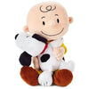 Hallmark Peanuts Charlie Brown and Snoopy Hugging Stuffed Animal 8.75 New w Tag