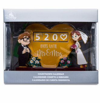 Disney Pixar Up Carl and Ellie Wedding Countdown Calendar New with Box