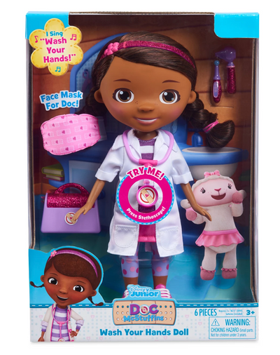 Disney Doc McStuffins Wash Your Hands Doll Toy New with Box