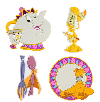 Disney Parks Beauty & the Beast Magnets Set of 4 New
