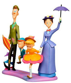 Disney Disneyland Paris Mary Poppins Bert Michael Jane Banks Limited Figurine