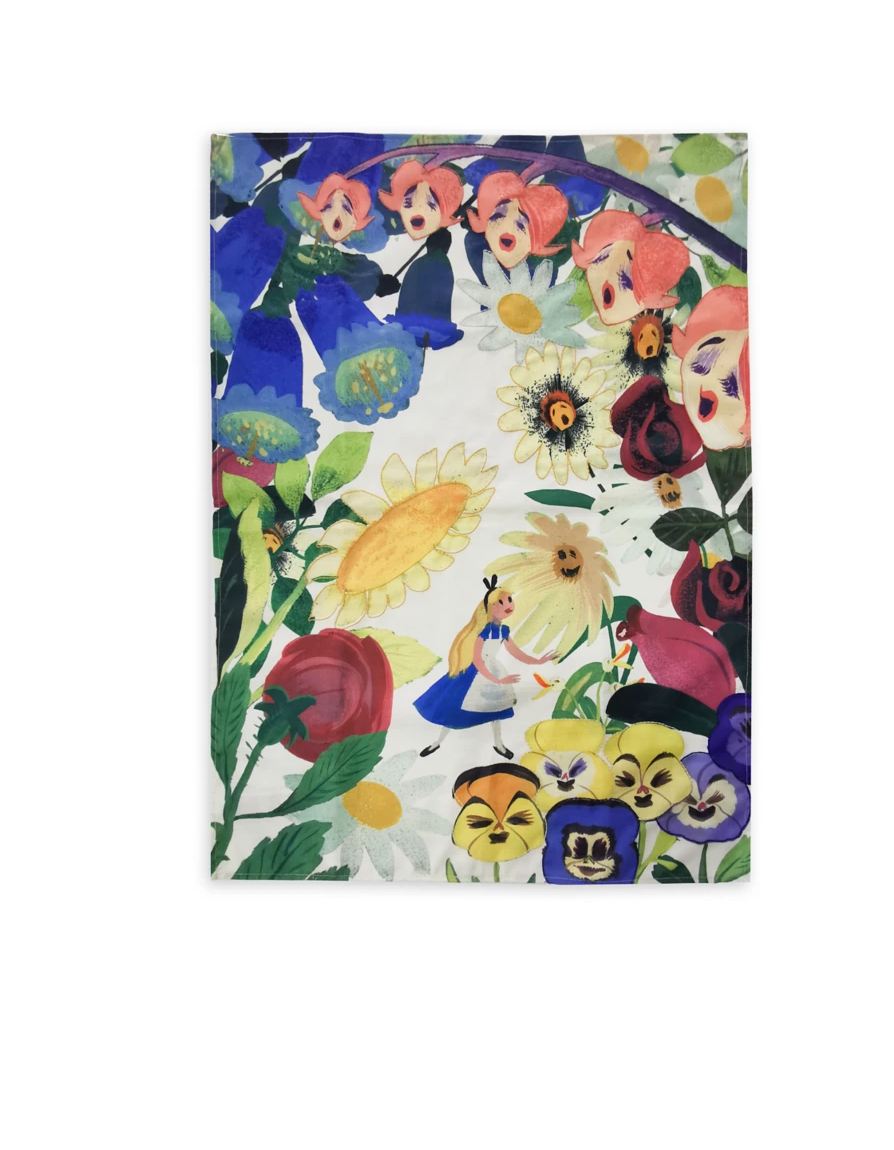Disney Alice in Wonderland 70th by Mary Blair Kitchen Towel New with Tag