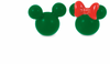 Hallmark Disney Mickey and Minnie Ears Christmas Salt and Pepper Shakers New