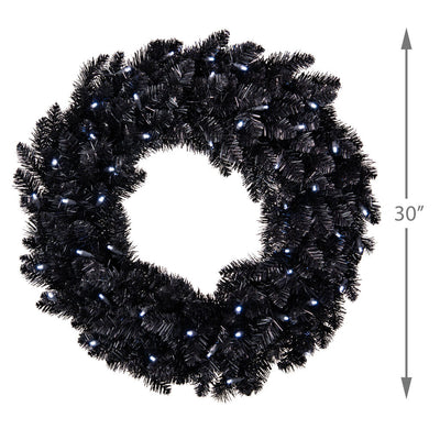 Hallmark Star Galaxy Black Wreath With Lights 30inc New with Tag